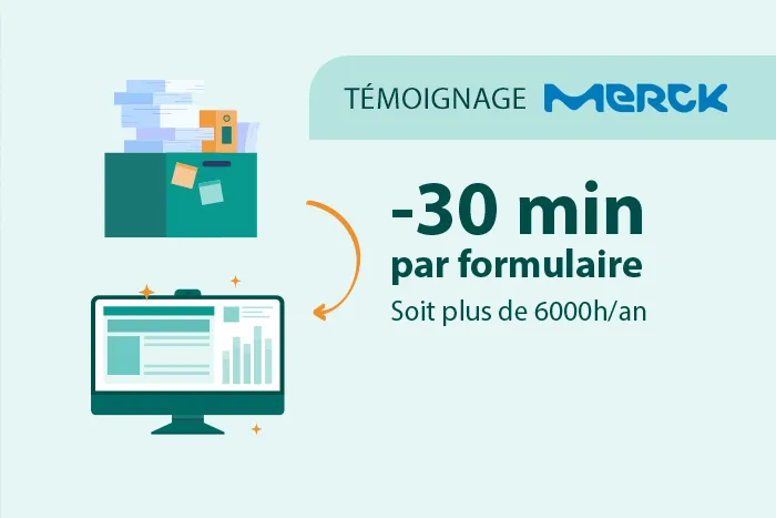 case studie Merck : time saving -30 min per form