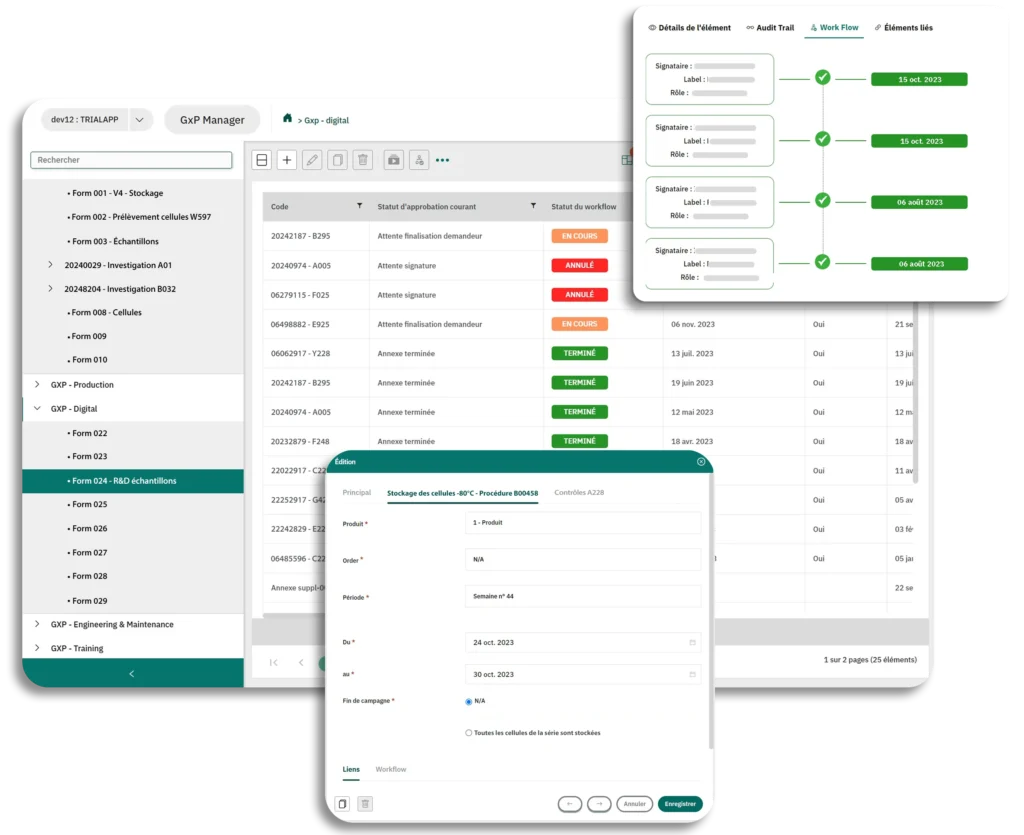 GxpManager platform images : Digitize Your Business Processes & Focus on What Matters